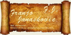 Franjo Janašković vizit kartica